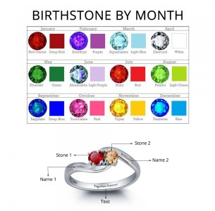 Sterling Silver Personalized Birthstone Ring JEWJORI101791